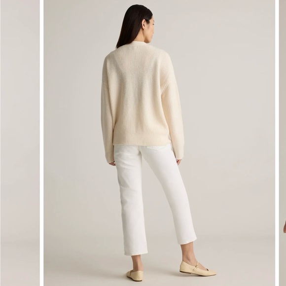 Quince Mongolian cashmere fisherman boxy cardigan sweater - Picture 3 of 8